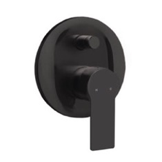 Matte Black Built-In Shower Diverter, Rough-In Valve Included